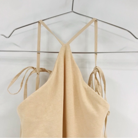 Zara Wide Leg Halter Top Jumpsuit Cropped Ankle Length an Size Small - Picture 4 of 9